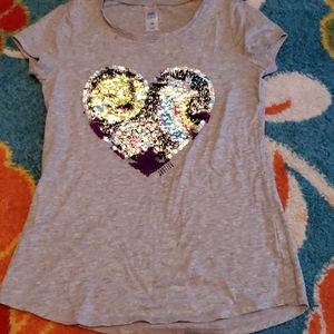 Justice reversible sequence shirt